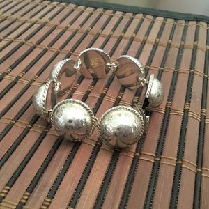 Sterling silver domes bracelet.